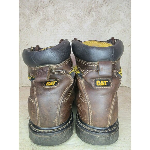 Caterpillar Silverton Brown Leather Lace Up Ankle Work Boot Men Sz 11 Steel Toe main image 6